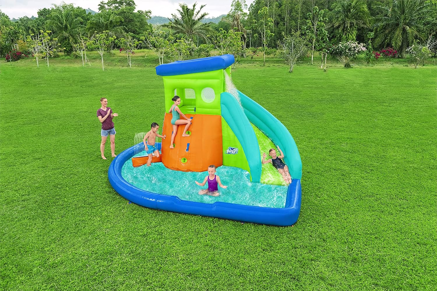 Bestway H2OGO! Canopy Cove Mega Outdoor Water Park | Features Water ...